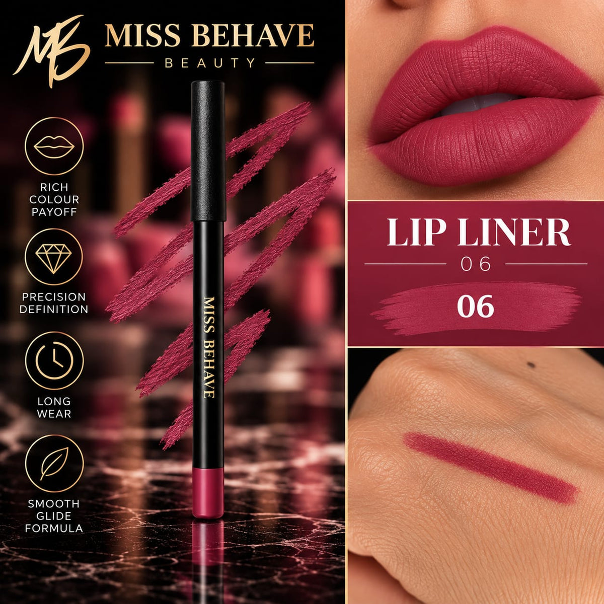 Dark Rose Lip Liner