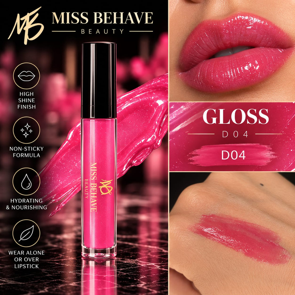 Pink Shine Gloss D04