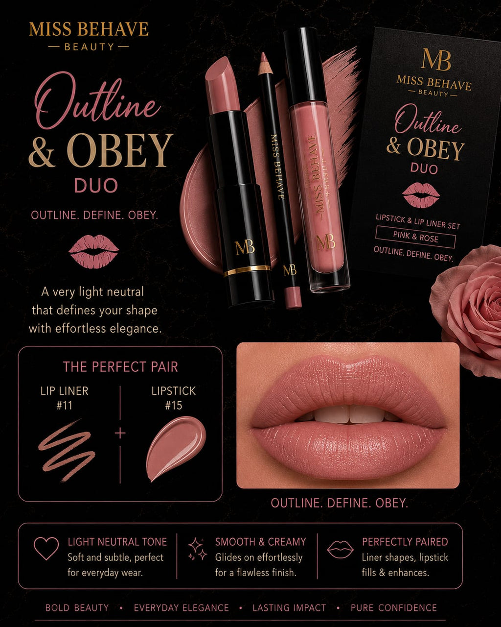 🖤The Outline and Obey Lip Duo